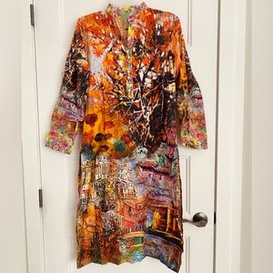 Cotton Digital Print Kurta Kurti Pakistani Indian Tunic Size Small / Medium
